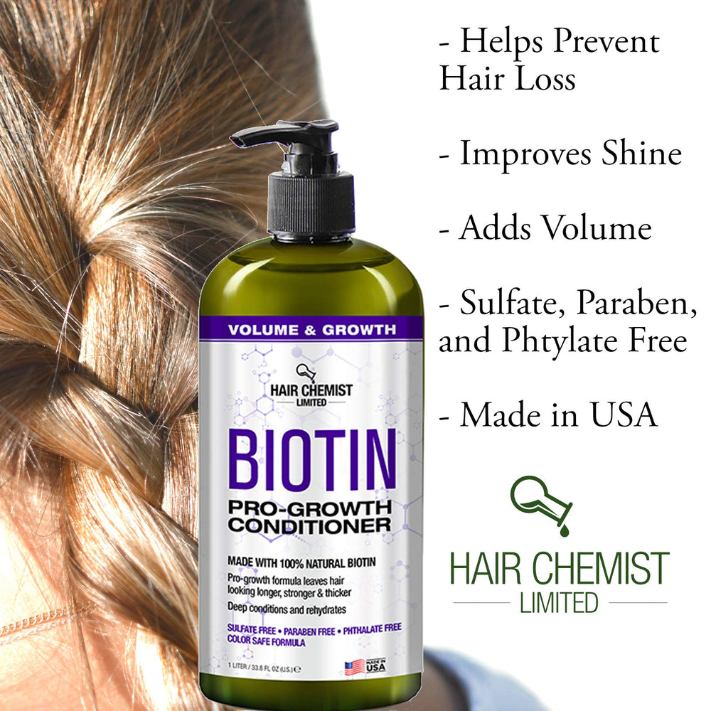 Hair Chemist Biotin conditioner label paraben-free and gentle