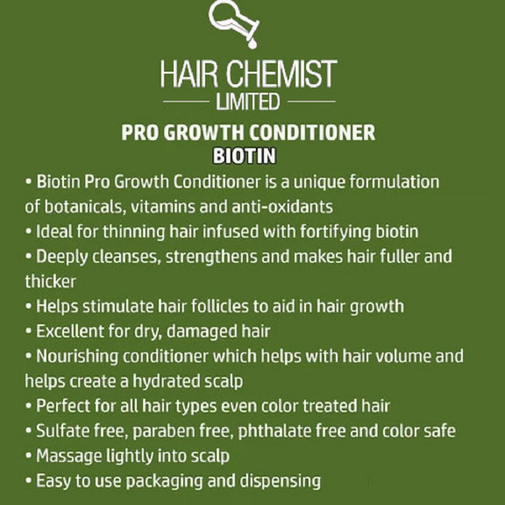 Hair Chemist Biotin shampoo label sulfate-free and color-safe