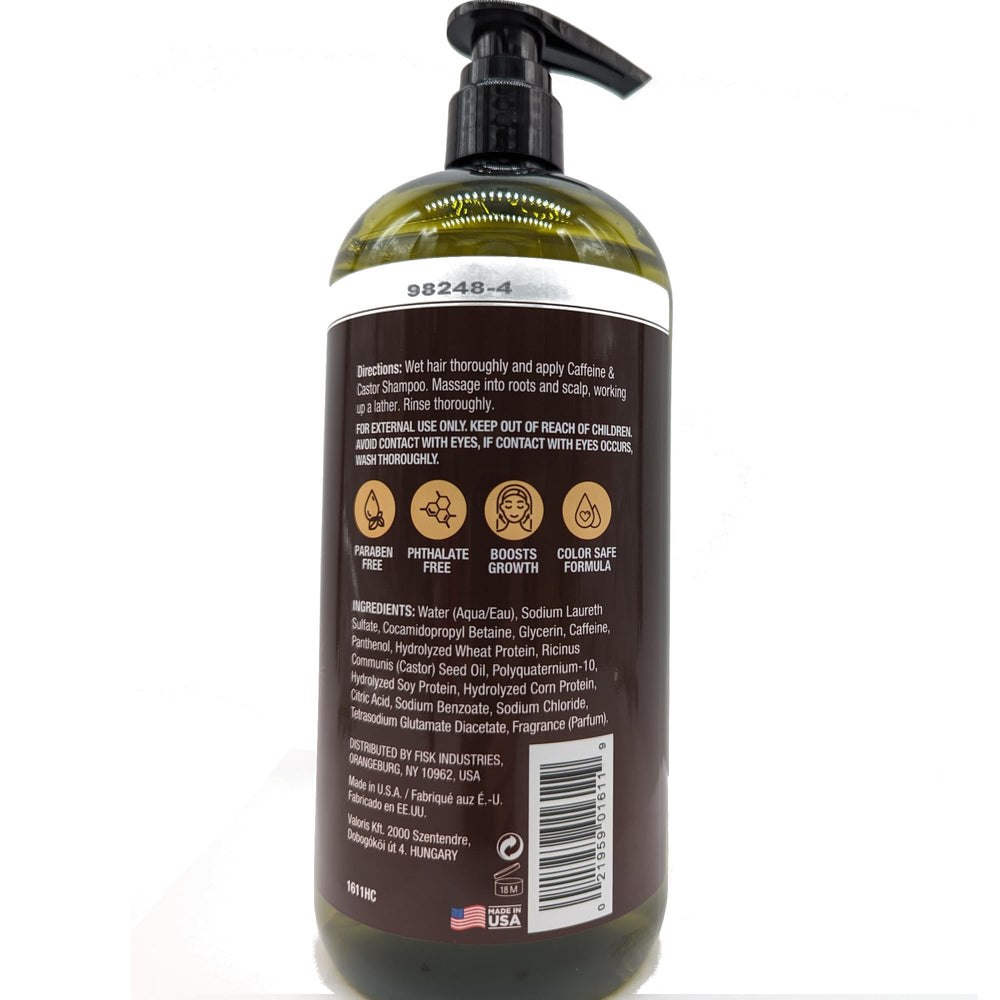 Hair Chemist caffeine castor shampoo pump top highlights easy application for daily use.