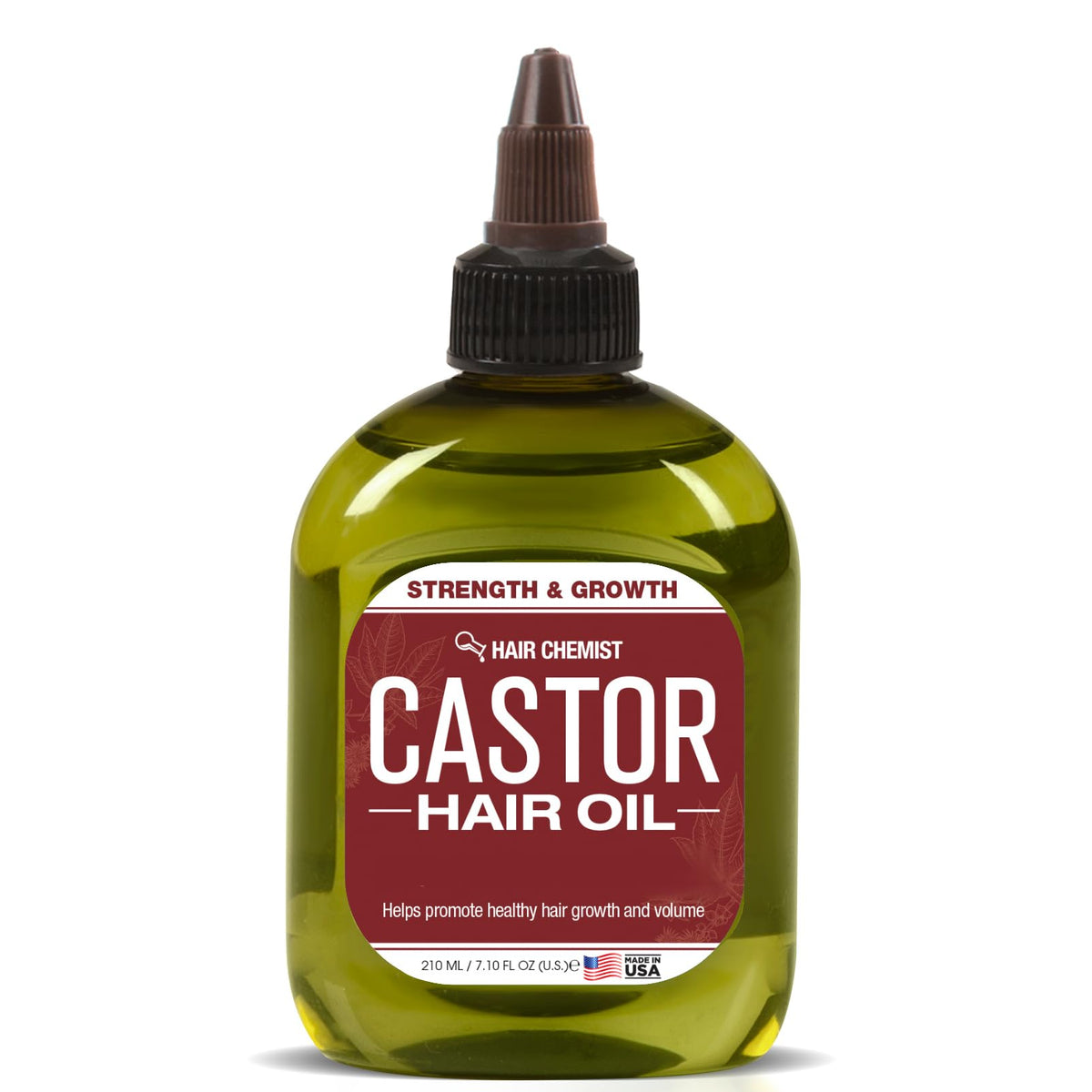 Hair Chemist Castor Oil 7.1 oz bottle front highlights a vitamin-rich formula for stronger hair.