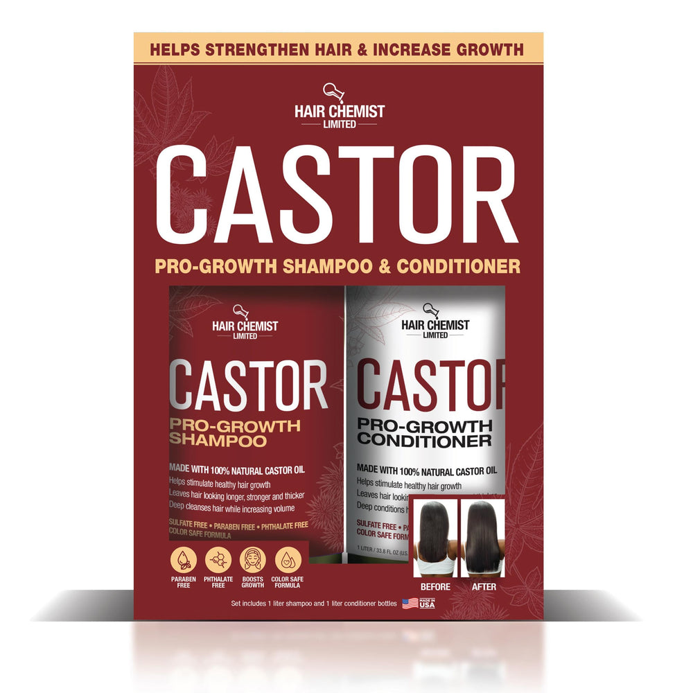 Hair Chemist Castor Pro-Growth Shampoo bottle nourishes the scalp