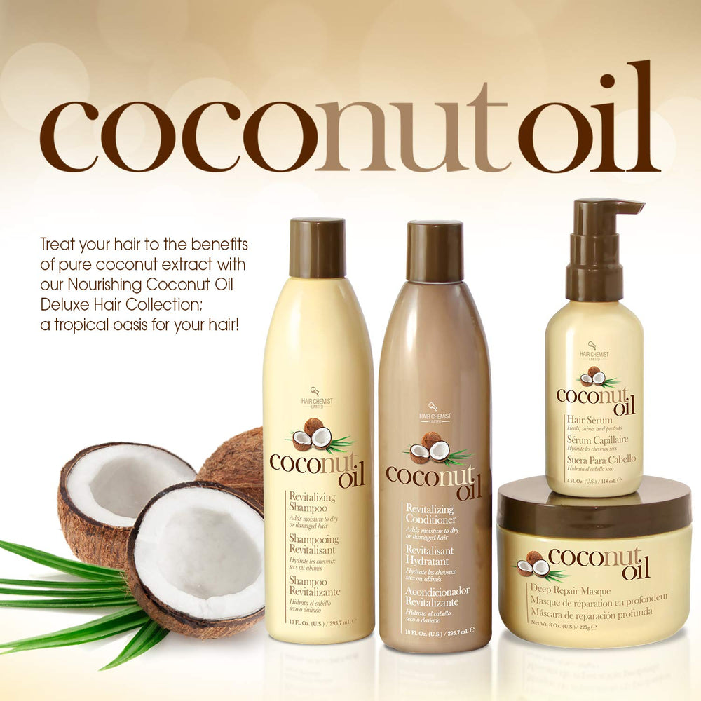 Hair Chemist Coconut Oil Deep Repair Masque ingredients closeup signals coconut-based care