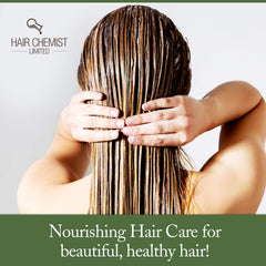 Hair Chemist Coconut Oil Deep Repair Masque jar closeup shows creamy texture for conditioning