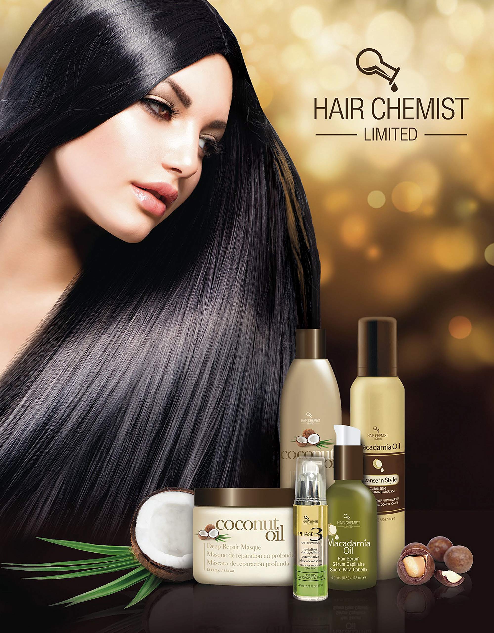 Hair Chemist Coconut Oil Deep Repair Masque during rinse session delivers gentle conditioning
