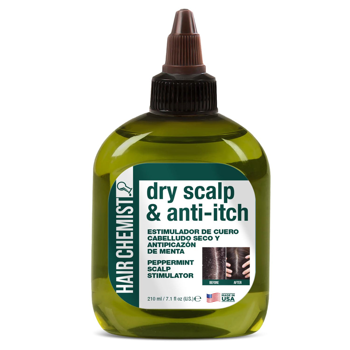 Hair Chemist peppermint scalp stimulator bottle with cooling relief for dry scalp