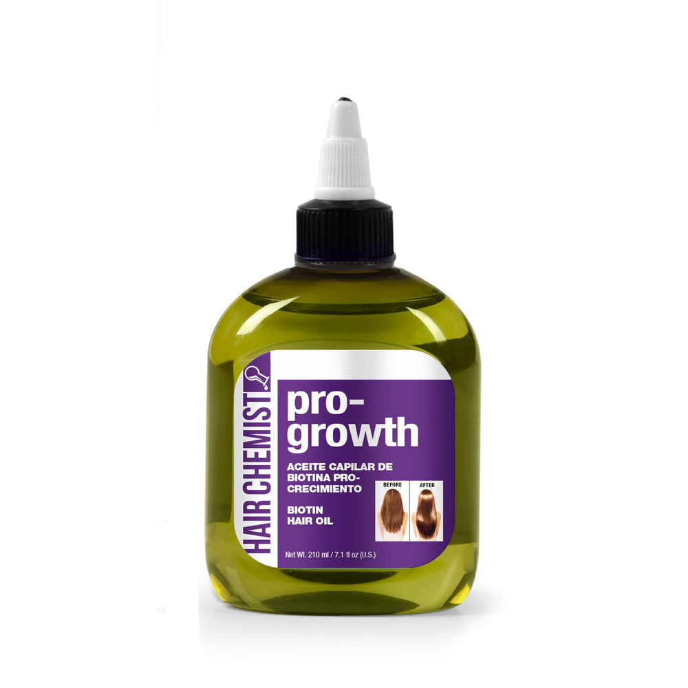 Hair Chemist Pro-Growth Biotin Hair Oil bottle ready for scalp nourishment.
