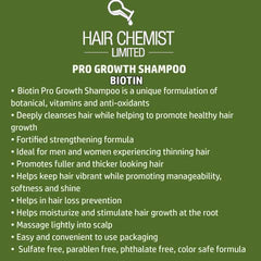 Hair Chemist Pro-Growth Conditioner bottle close-up showing biotin enrichment