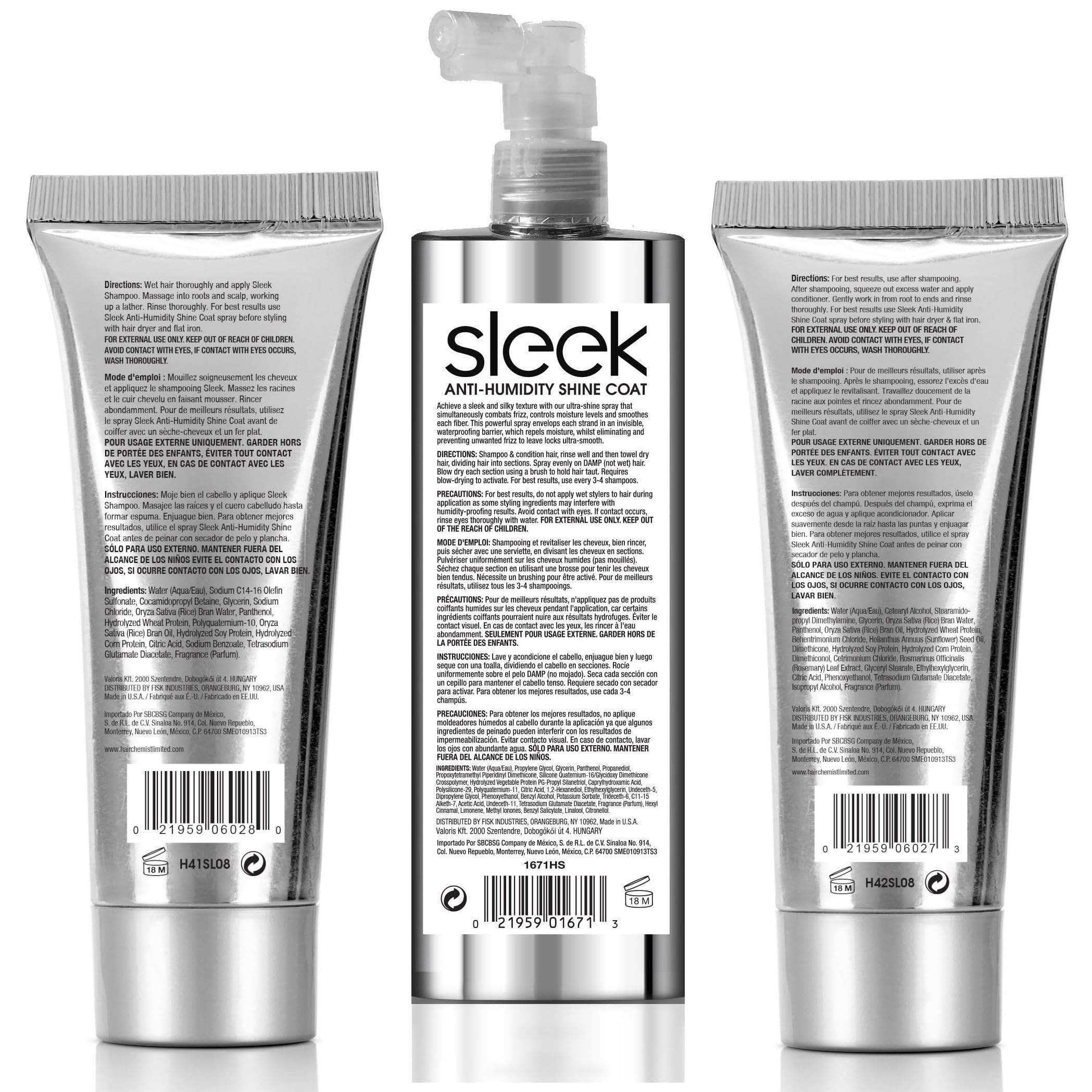 Hair Chemist Sleek Anti-Humidity Conditioner bottle highlighting detangling and shine