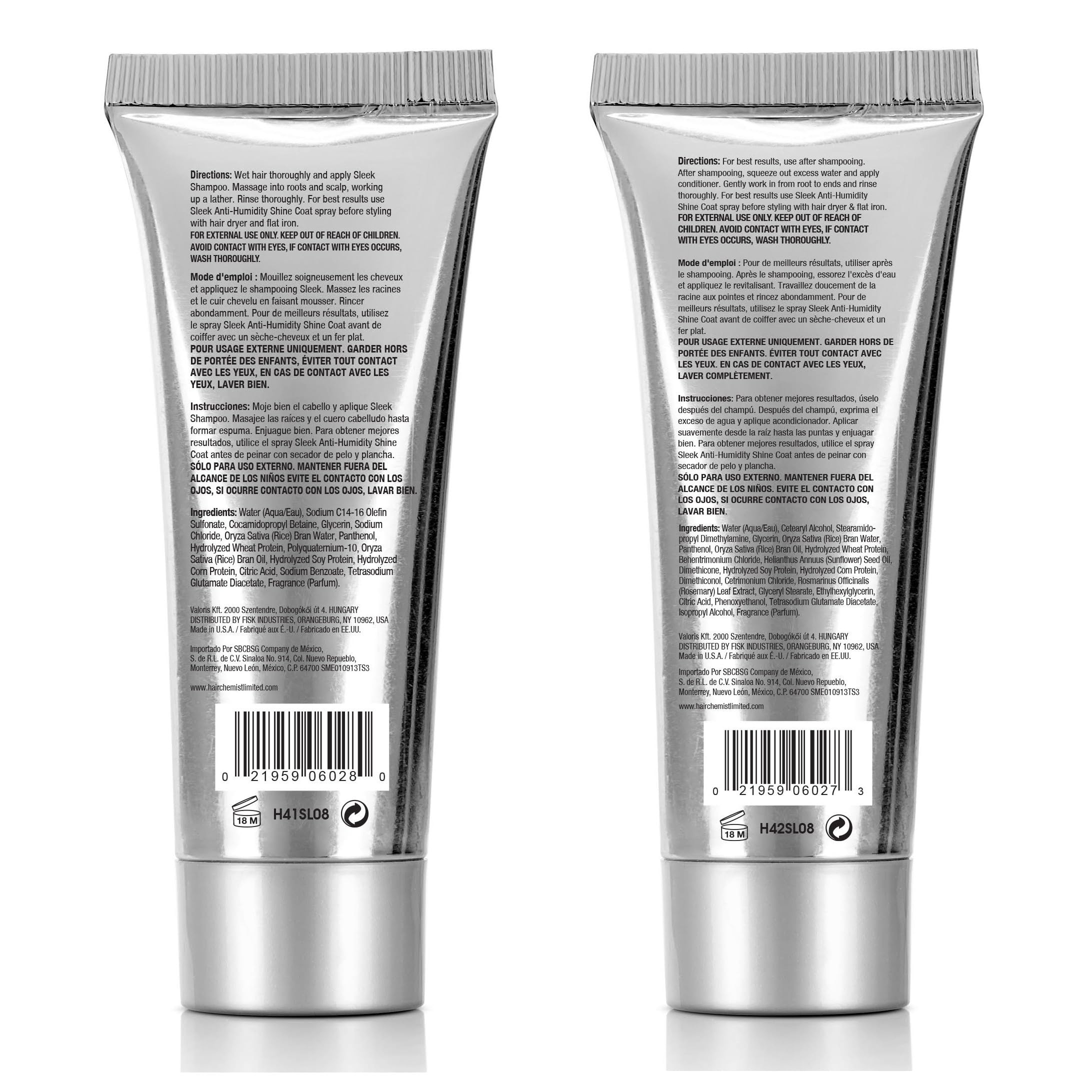 Hair Chemist SLEEK conditioner tube delivers moisture and shine for smooth strands
