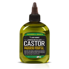 Hair Chemist Superior Growth Jamaican Black Castor Oil bottle shows thicker hair potential