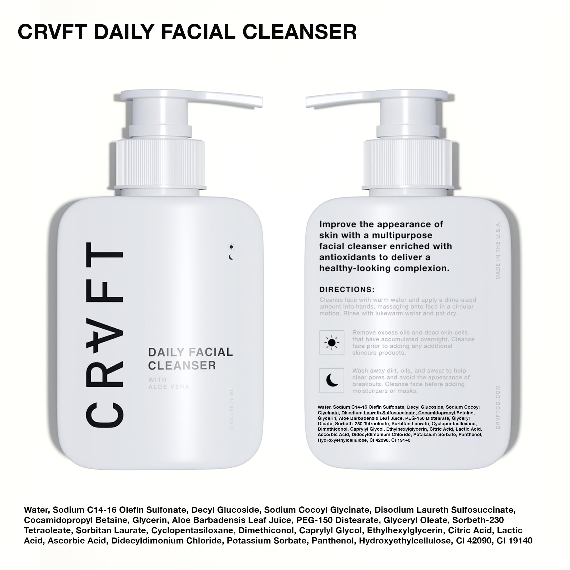 Hair Craft Co. CRVFT Aloe Vera soothing leaf against skin comfort