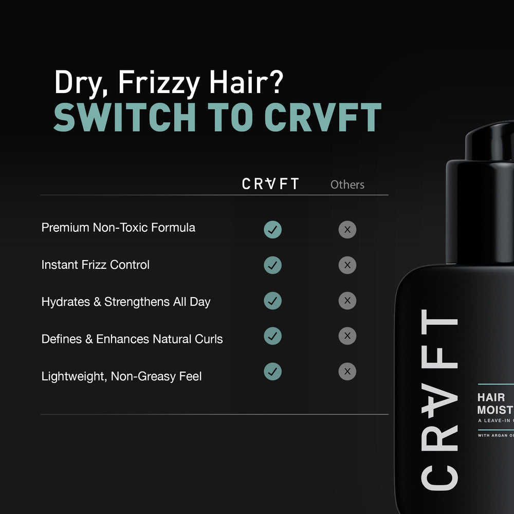 Hair Craft Co CRVFT Daily Leave-In Conditioner cream texture for smooth, frizz-free hair