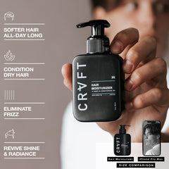 Hair Craft Co CRVFT Daily Leave-In Conditioner damp hair use for fast styling prep