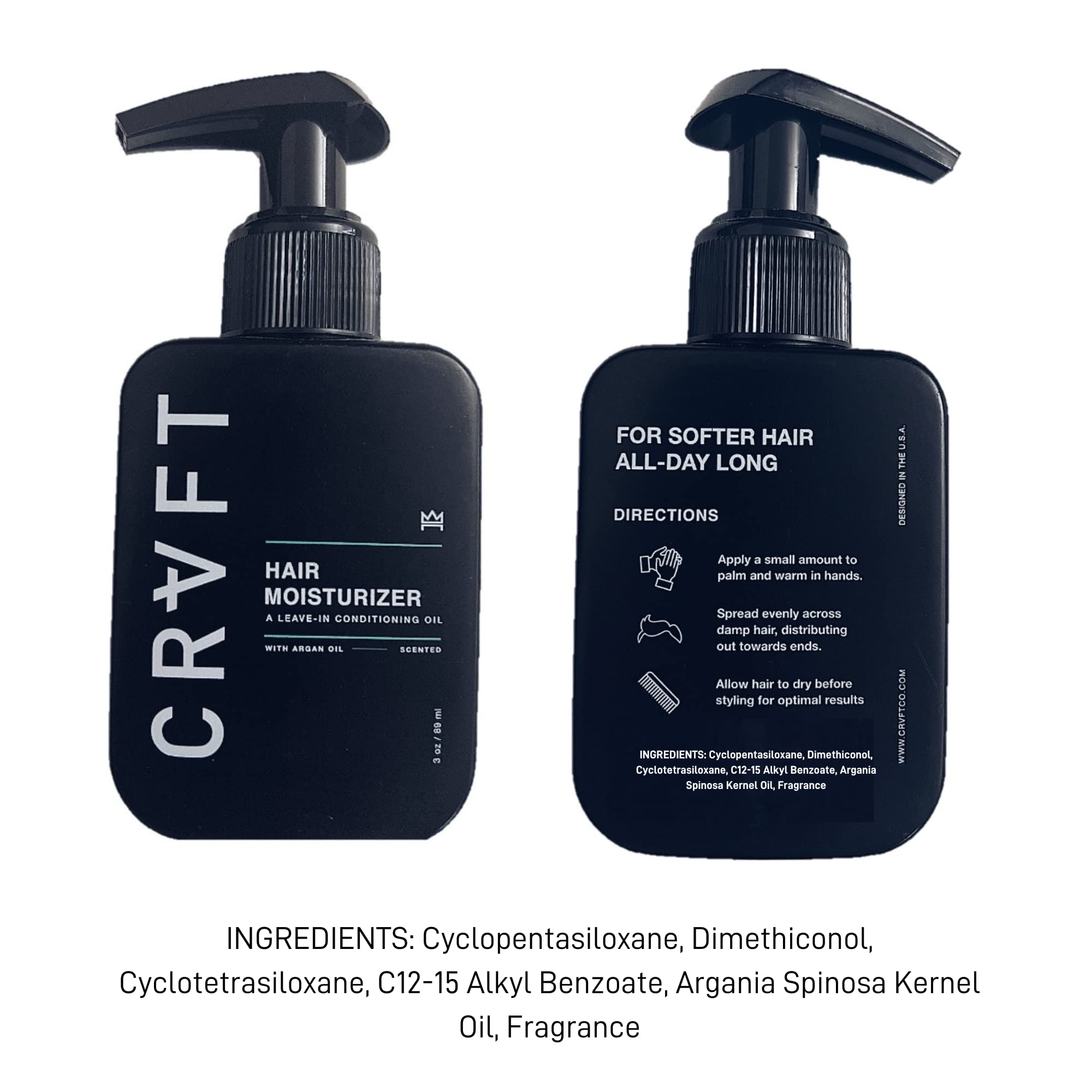 Hair Craft Co CRVFT Daily Leave-In Conditioner packaging 3oz easy-to-store