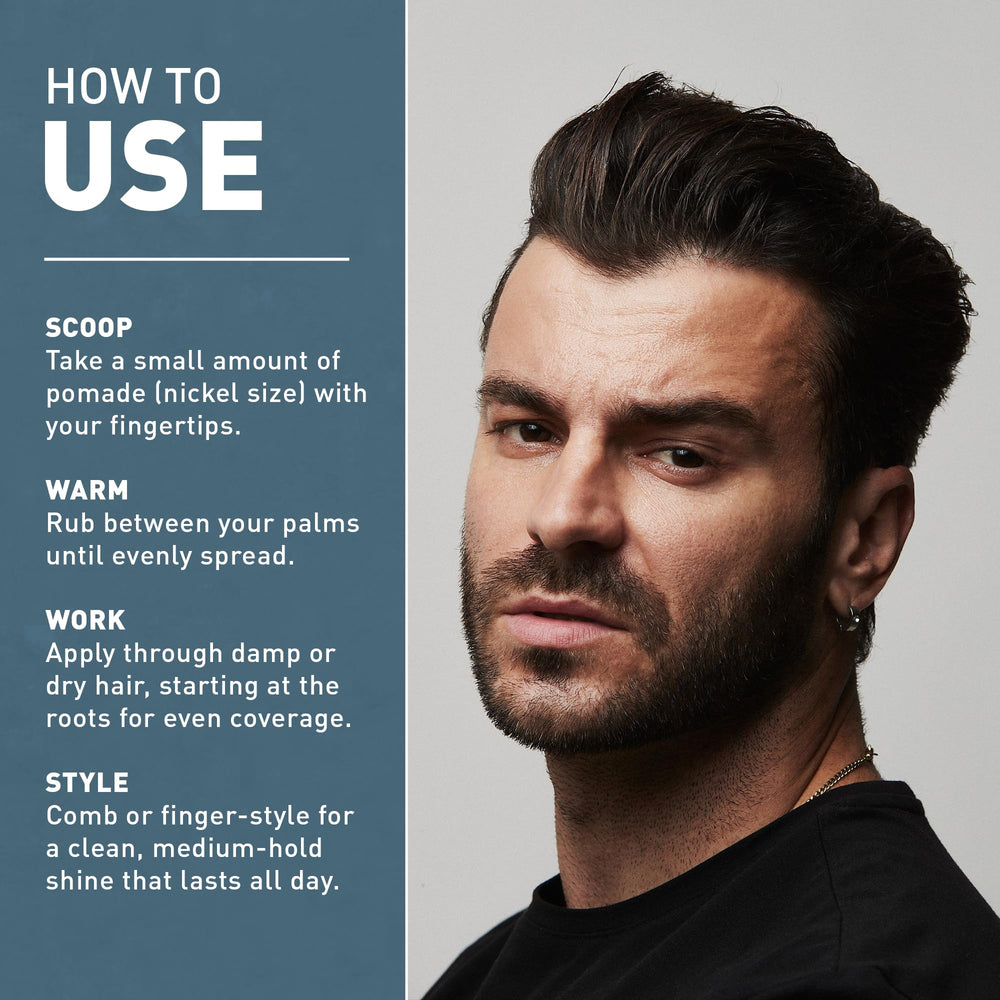 Applying CRVFT Pomade to slightly damp hair for even hold