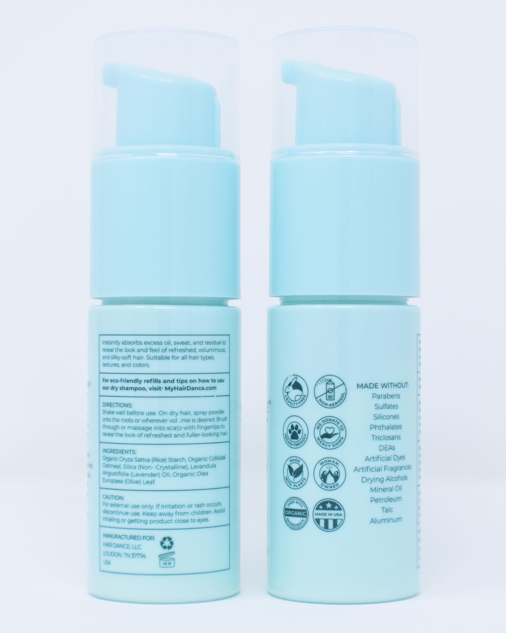 Hair Dance talc-free formula adds volume without heaviness