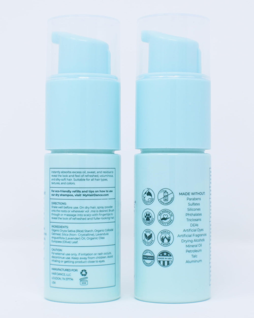 Hair Dance talc-free formula adds volume without heaviness