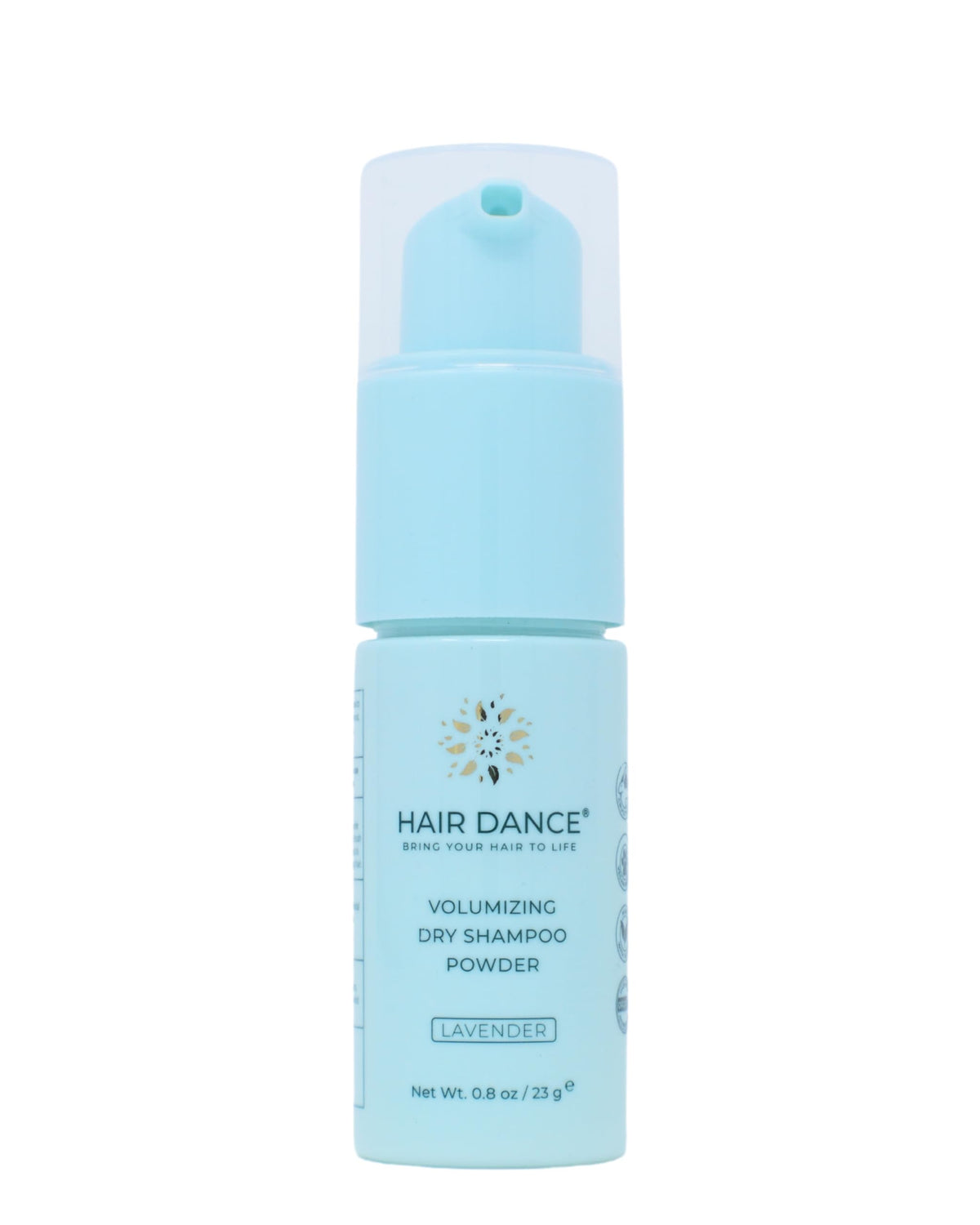 Hair Dance dry shampoo powder with lavender scent refreshing hair on the go