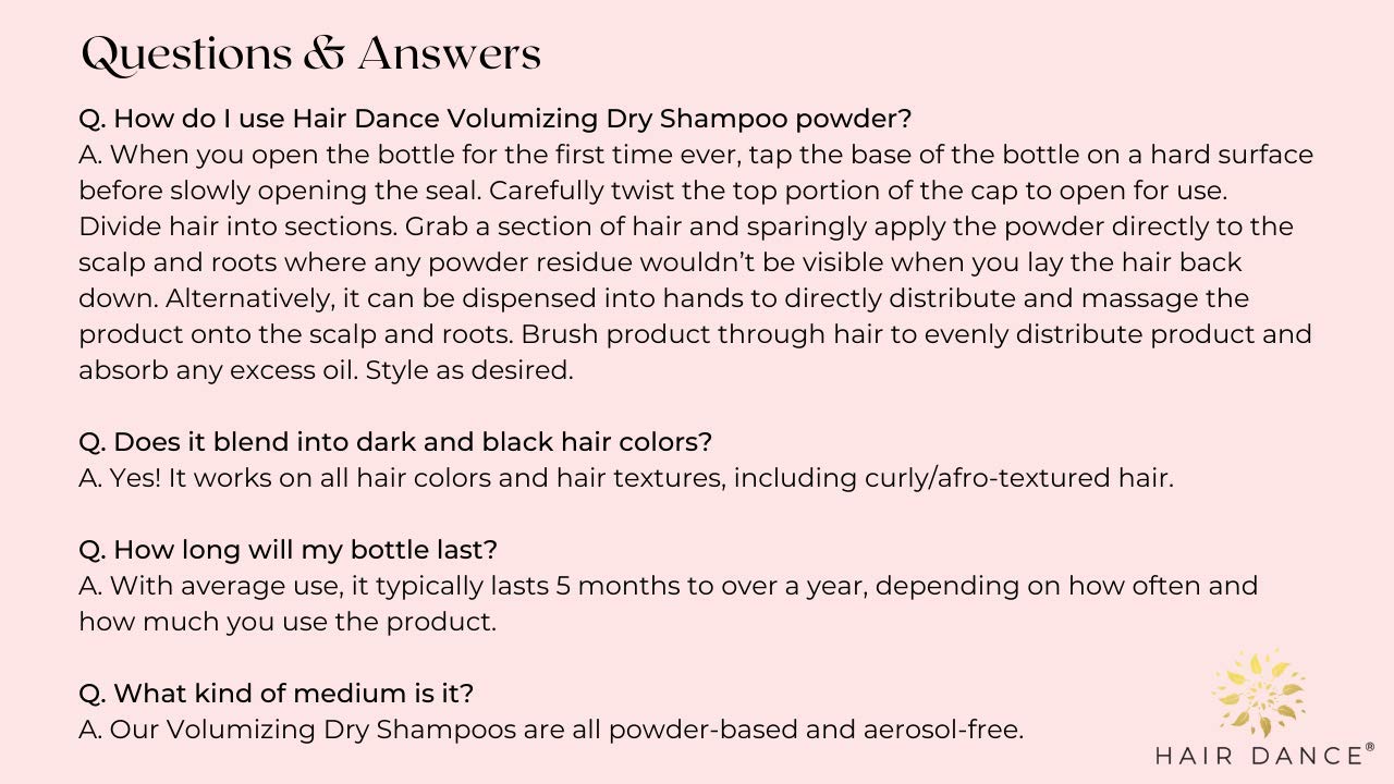 Hair Dance Dry Shampoo Volume Powder travel-friendly bottle in purse for emergencies.