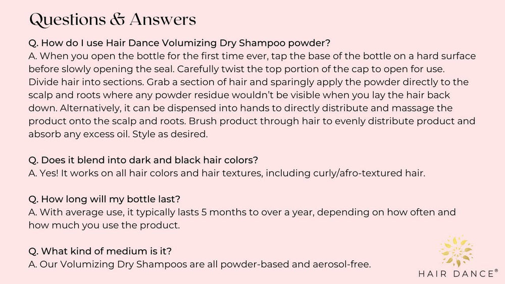Hair Dance Dry Shampoo Volume Powder travel-friendly bottle in purse for emergencies.