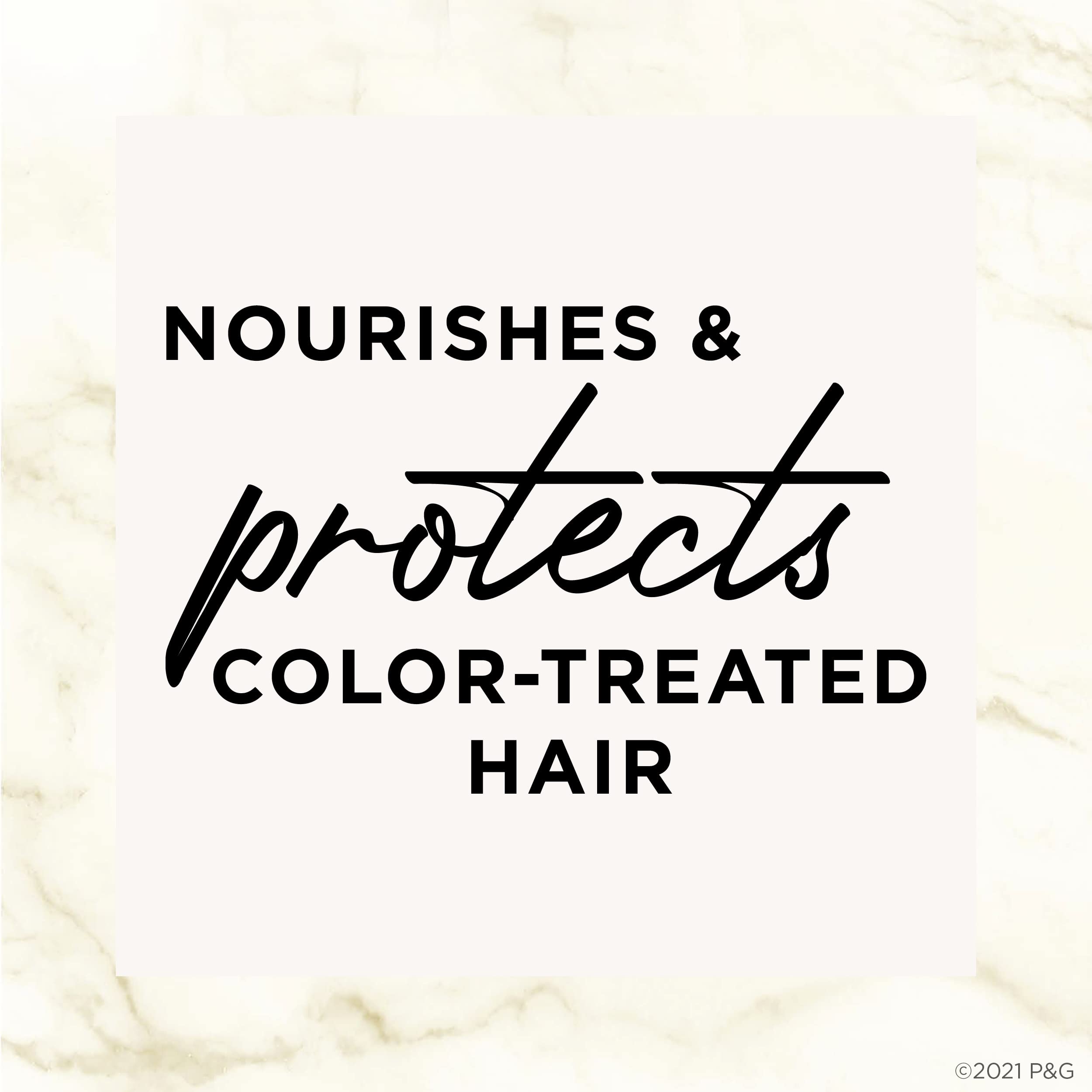 Hair Food Color Protect conditioner rinse leaves a silky finish on colored hair.