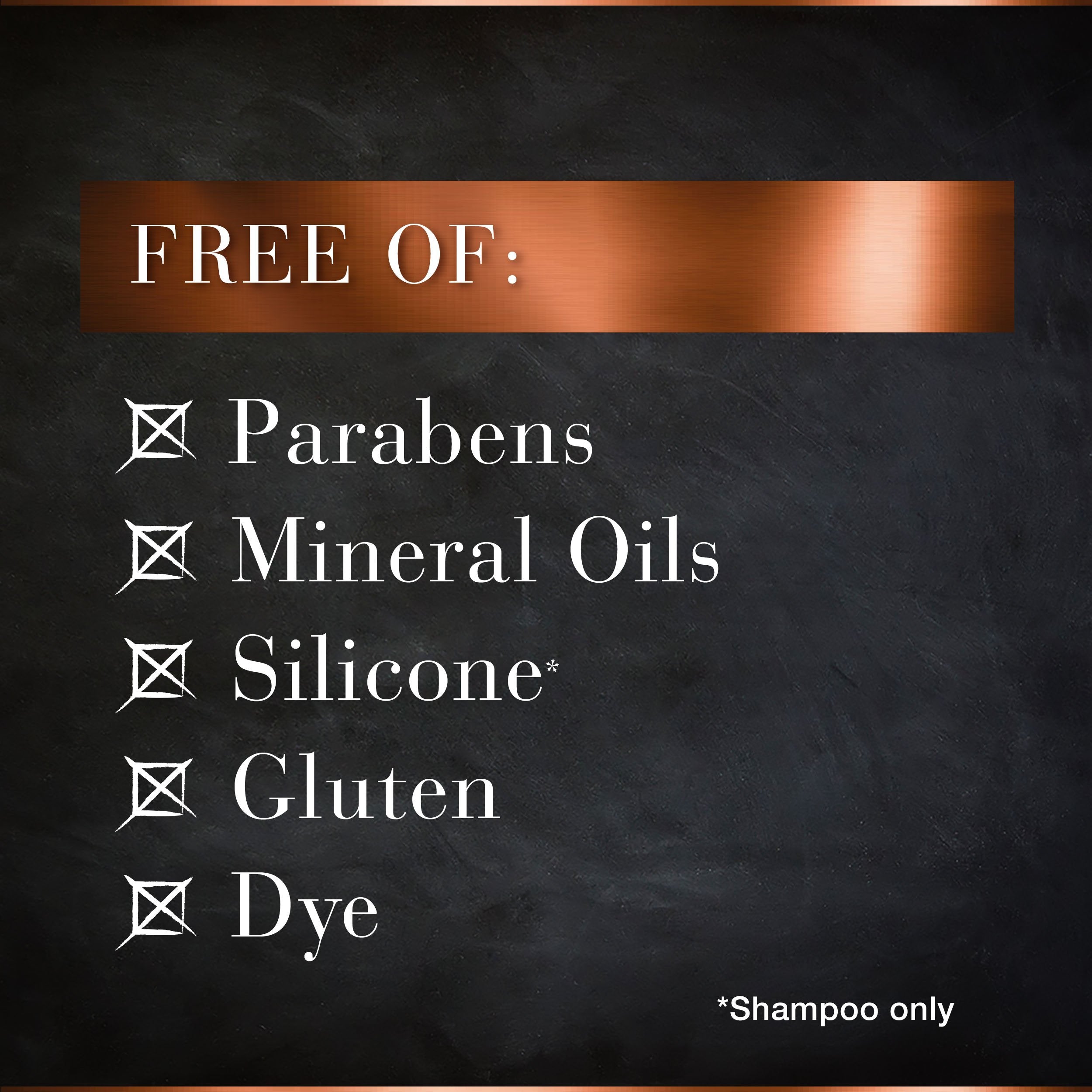 Hair Food paraben-free badge communicates clean, gentle formula
