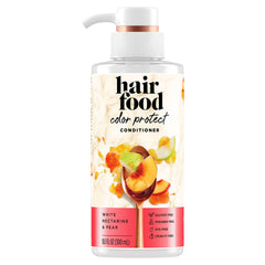 Hair Food Color Protect conditioner label highlighting sulfate-free formula for gentle care.