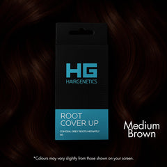 Hair Genetics double-ended brush enables precise hairline and broader coverage.