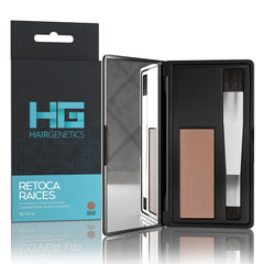 Hair Genetics root touch-up powder compact for seamless gray coverage on the go.