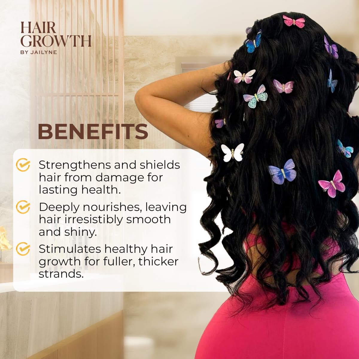 Hair Growth by Jailyne Ojeda bottle with label highlighting Made in USA