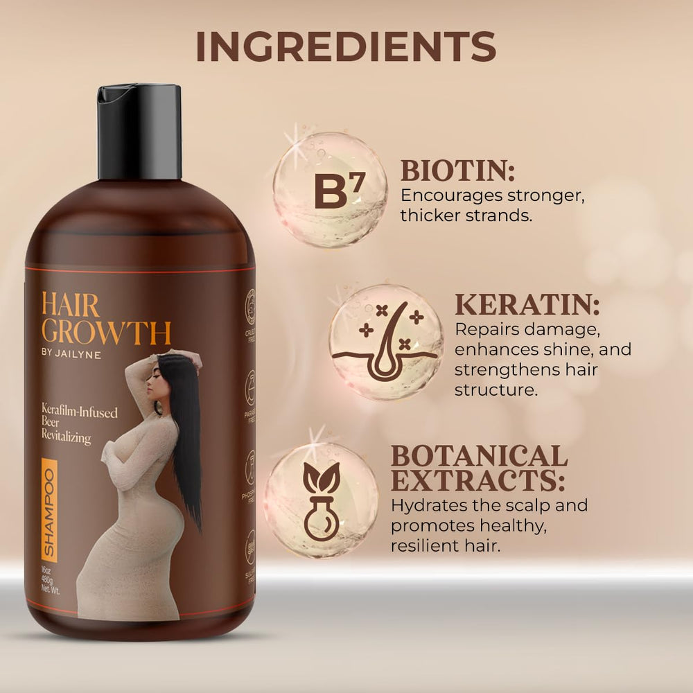 Hair Growth by Jailyne Ojeda shampoo lather shows gentle cleansing for daily use.