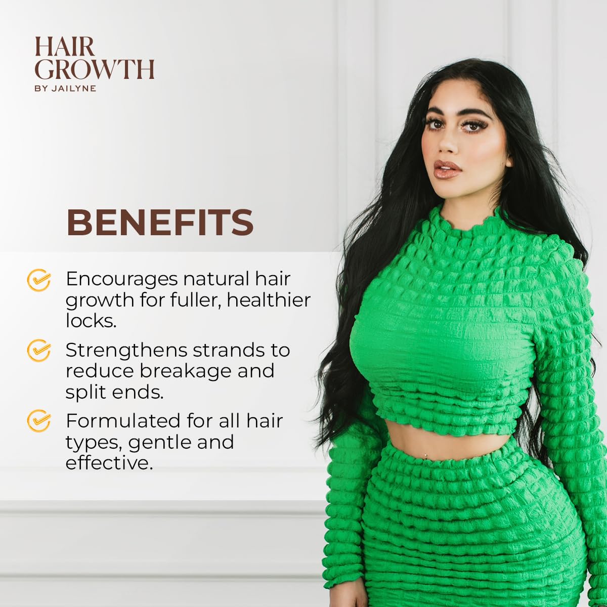 Hair Growth by Jailyne Ojeda serum applied to scalp for easy use.