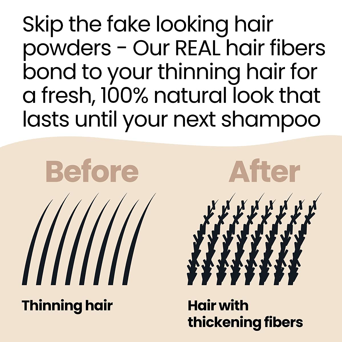 Hair Illusion shown on all hair types for versatile use.