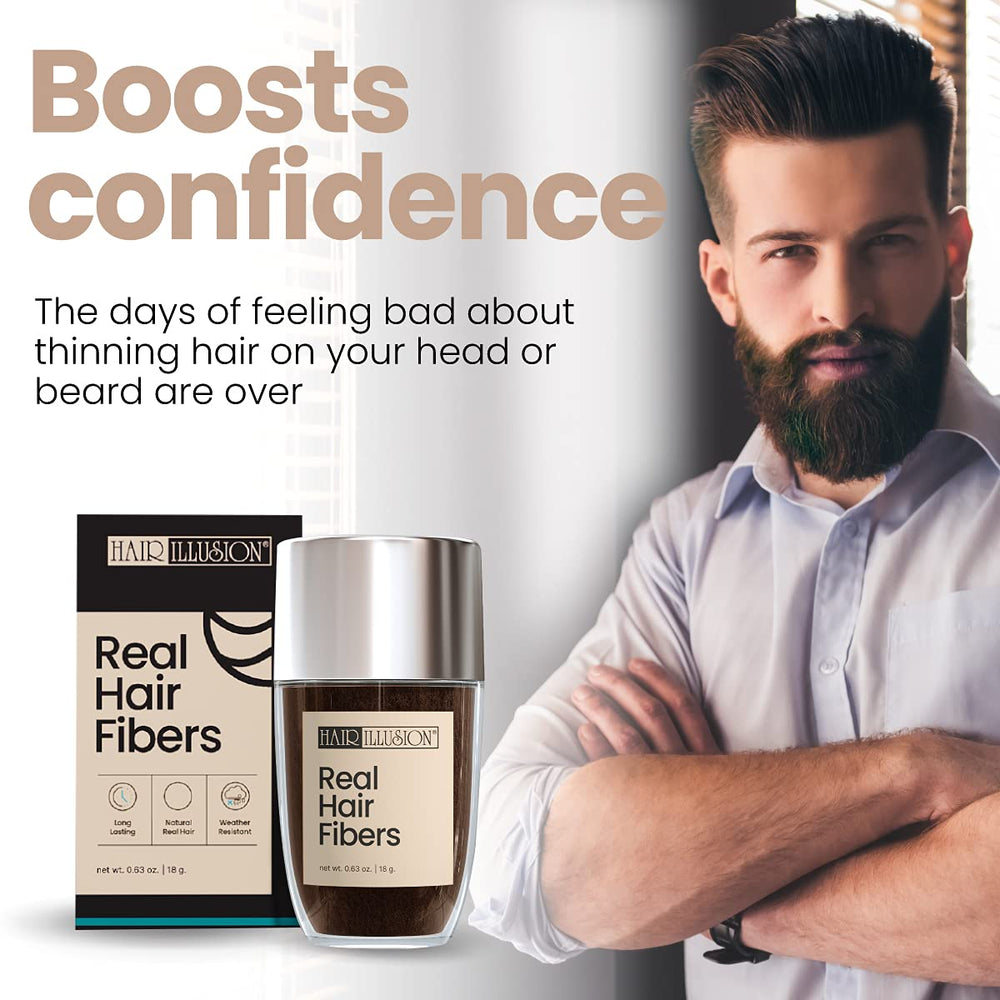 Hair Illusion application dispense shows easy dusting and blending.
