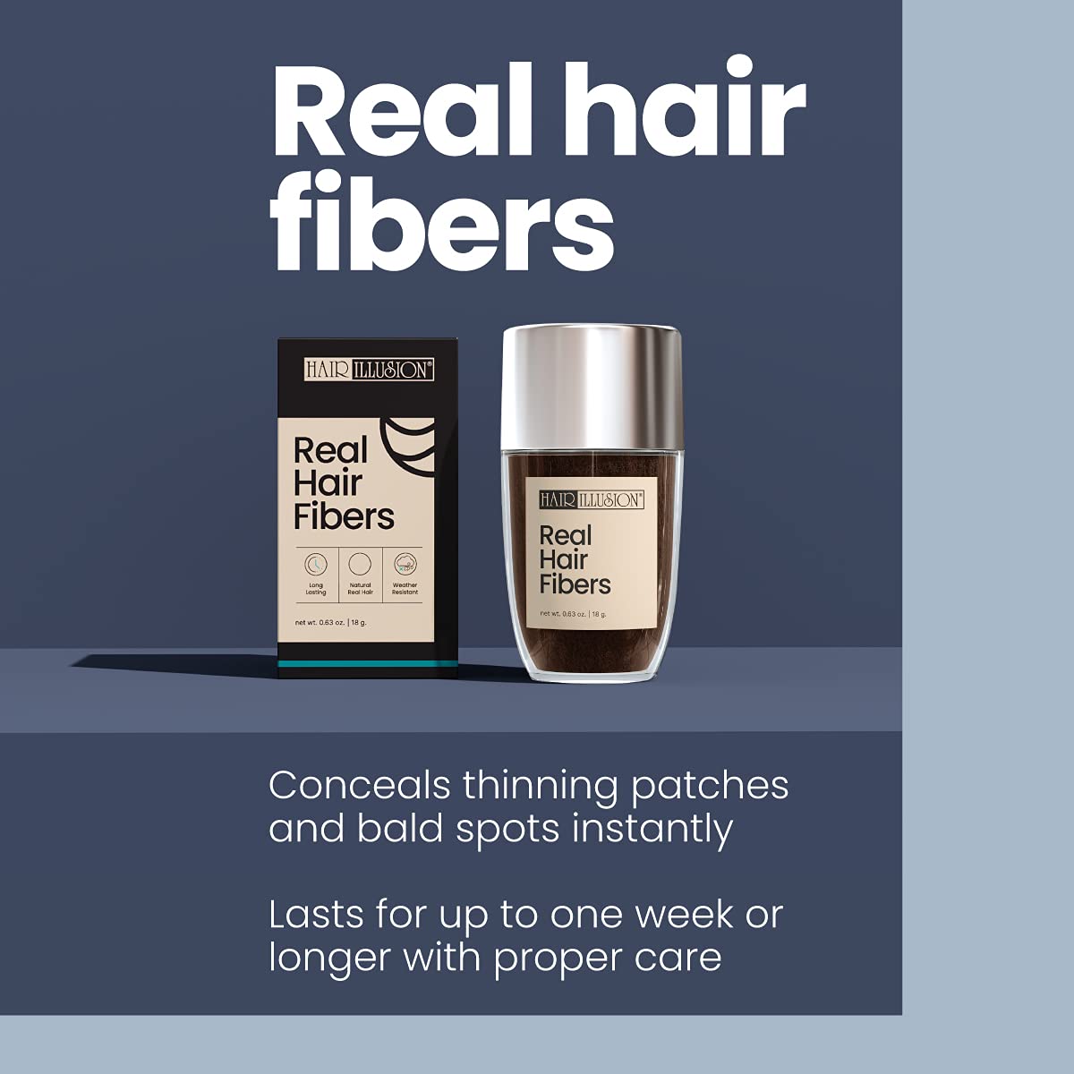 Hair Illusion electrostatic bond ensures longer-lasting hold.