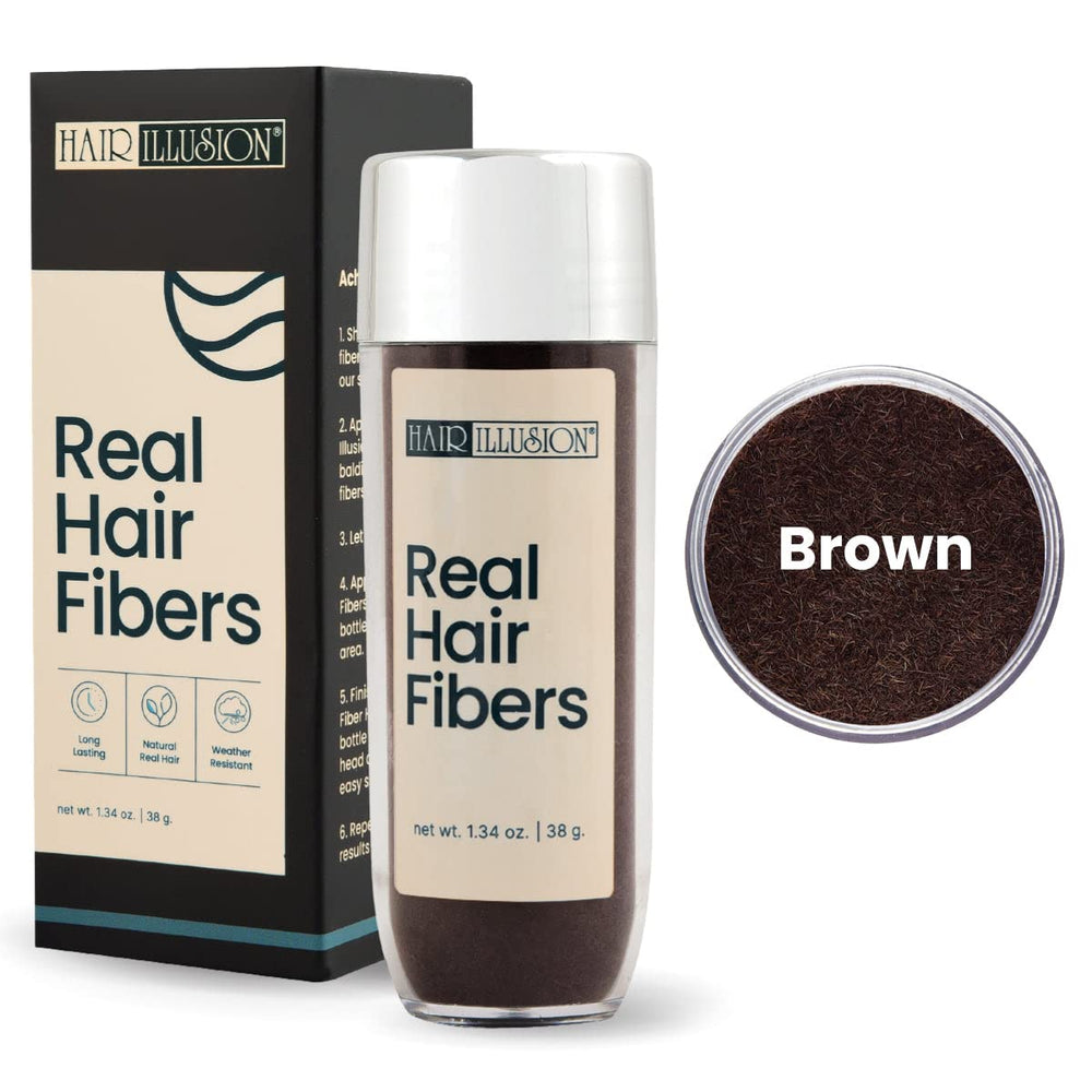Hair Illusion fiber hold spray bottle locks fibers in place for durable hold