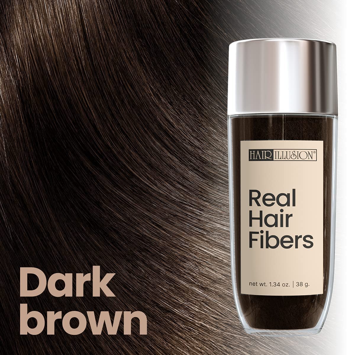 Hair Illusion fibers covering patchy beard area for a balanced look.