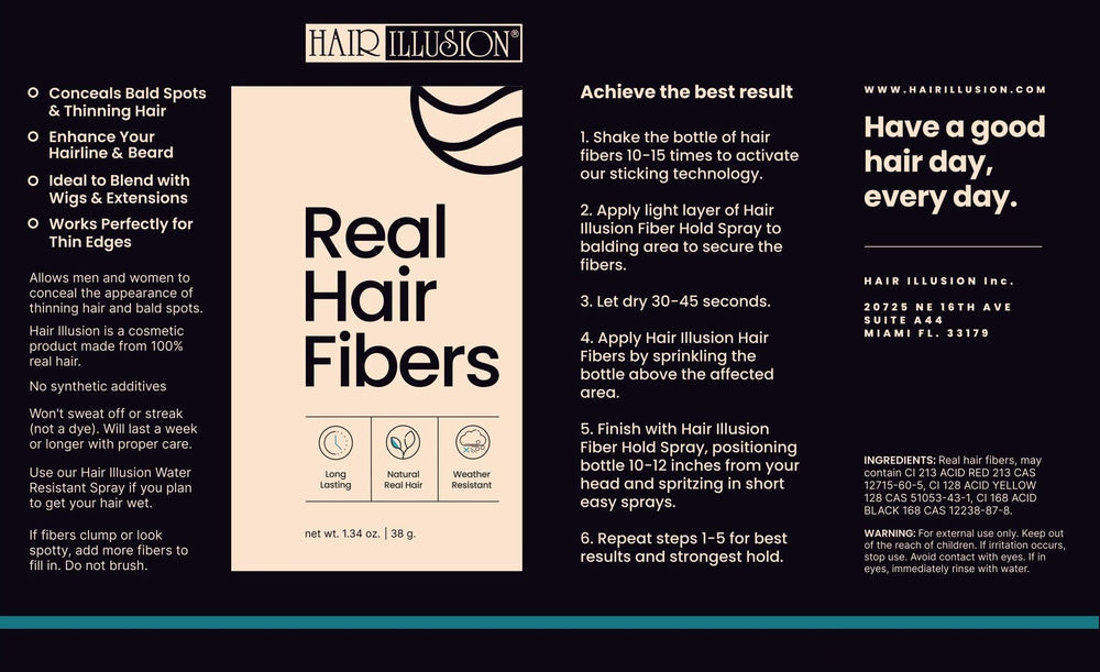 Hair Illusion paired with Hold On Spray prolongs wear and realism