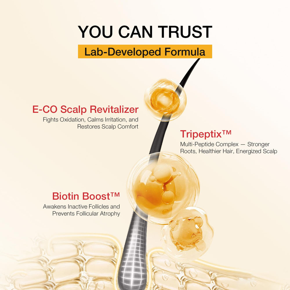 Hair Labs Biotin Peptide Shampoo foam close-up, ideal for daily use.