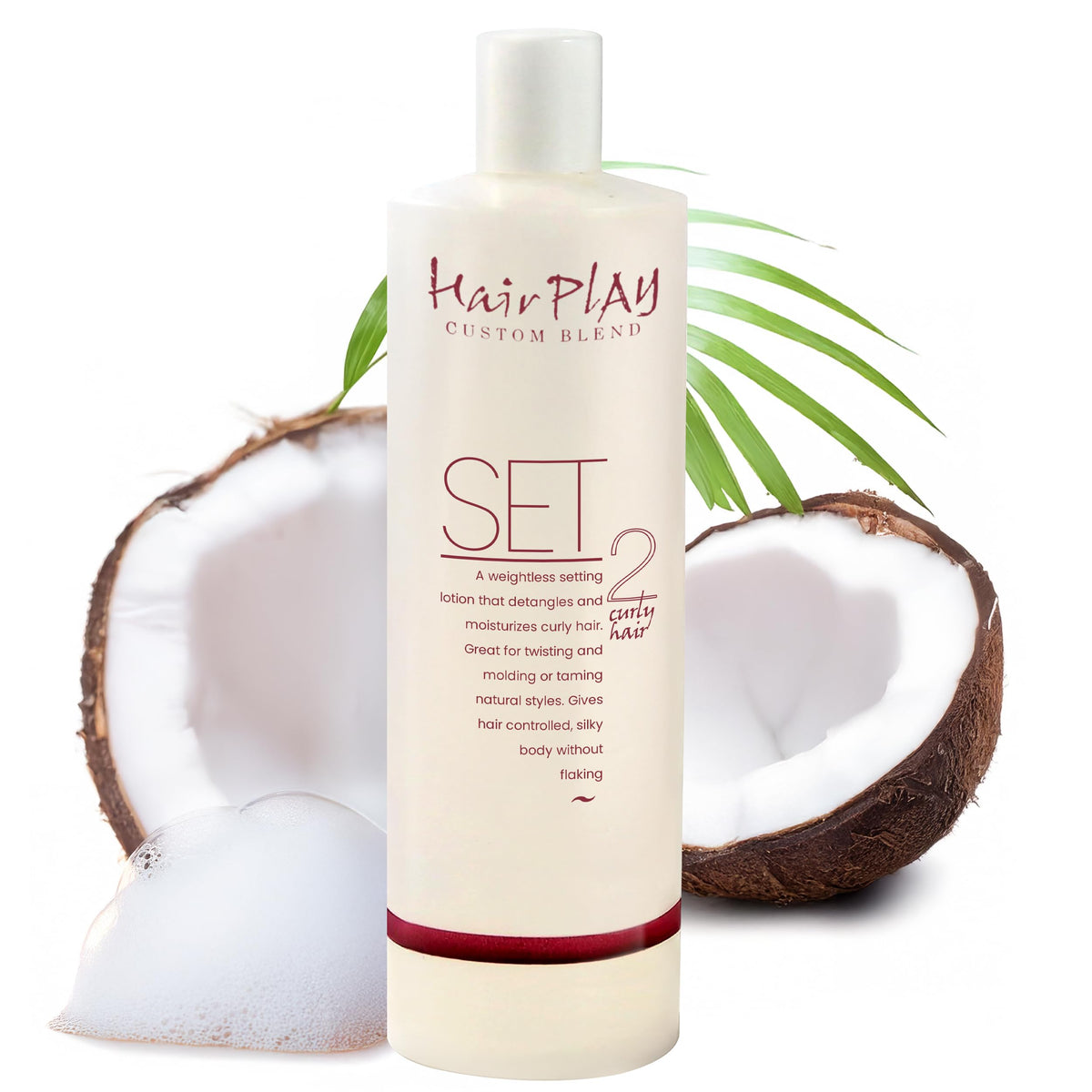 Hair Play Set 2 foam bottle front view with refill option for eco-friendly styling