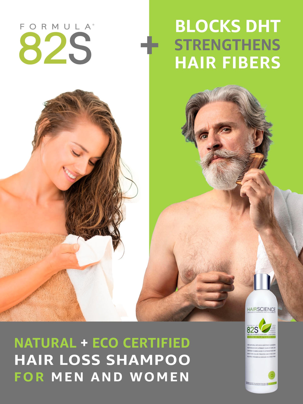 Hair Science Formula 82S shampoo lather demonstrating gentle cleansing for sensitive scalps