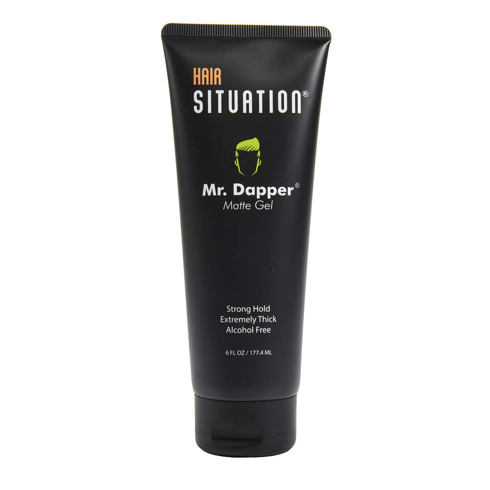 Applying Hair Situation Mr. Dapper Matte Gel for a clean matte finish.