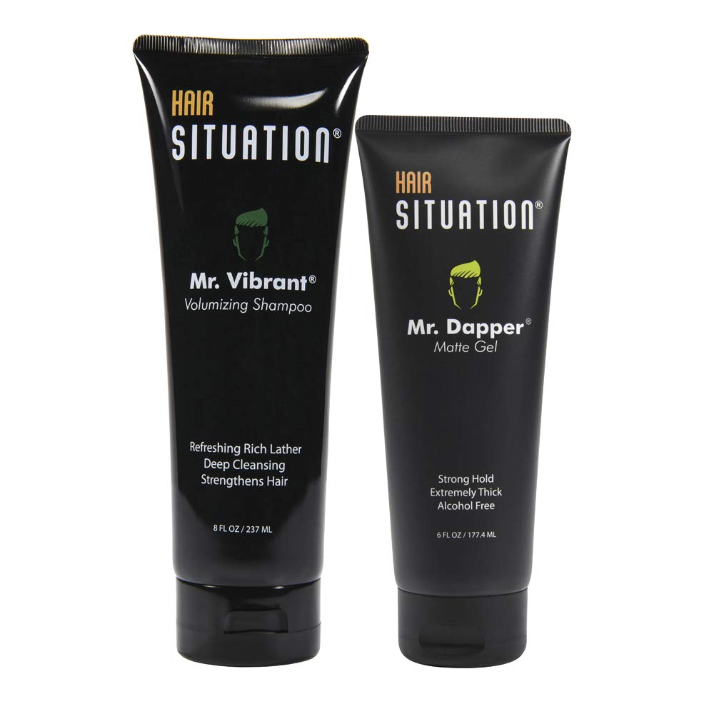 Hair Situation Mr. Dapper Matte Gel bottle offers strong all-day hold.