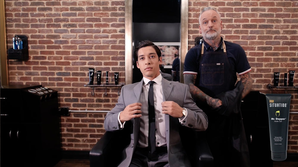 Hair Situation Mr. Dapper Matte Gel creates a natural matte look.