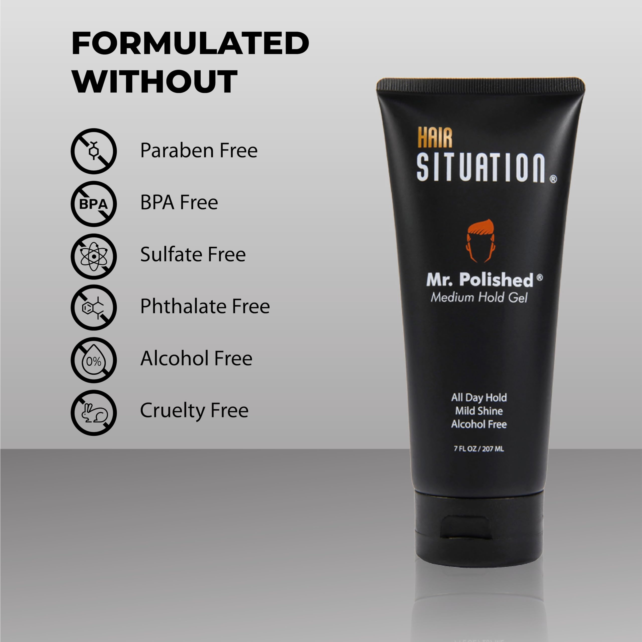 Hair Situation Mr. Polished texture swatch shows natural sheen and medium hold.