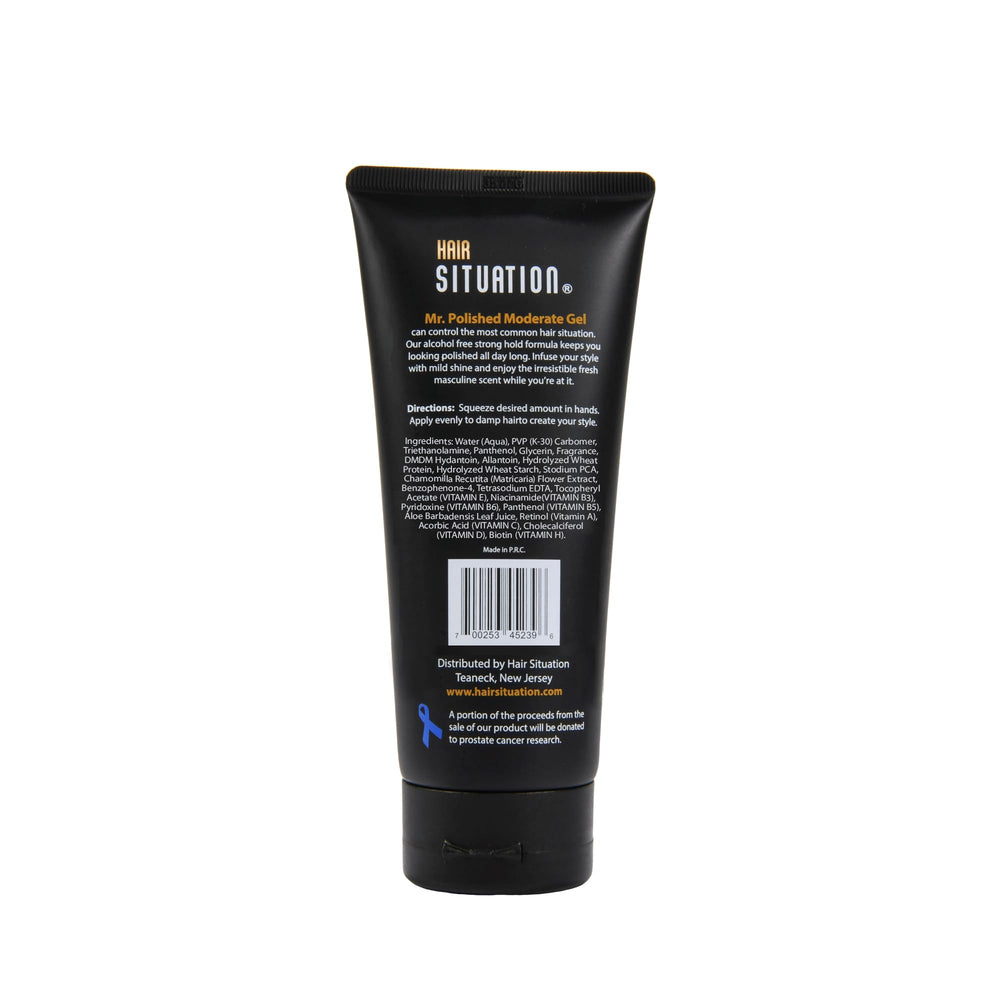 Hair Situation Mr. Polished vitamin blend label emphasizes nourished look.