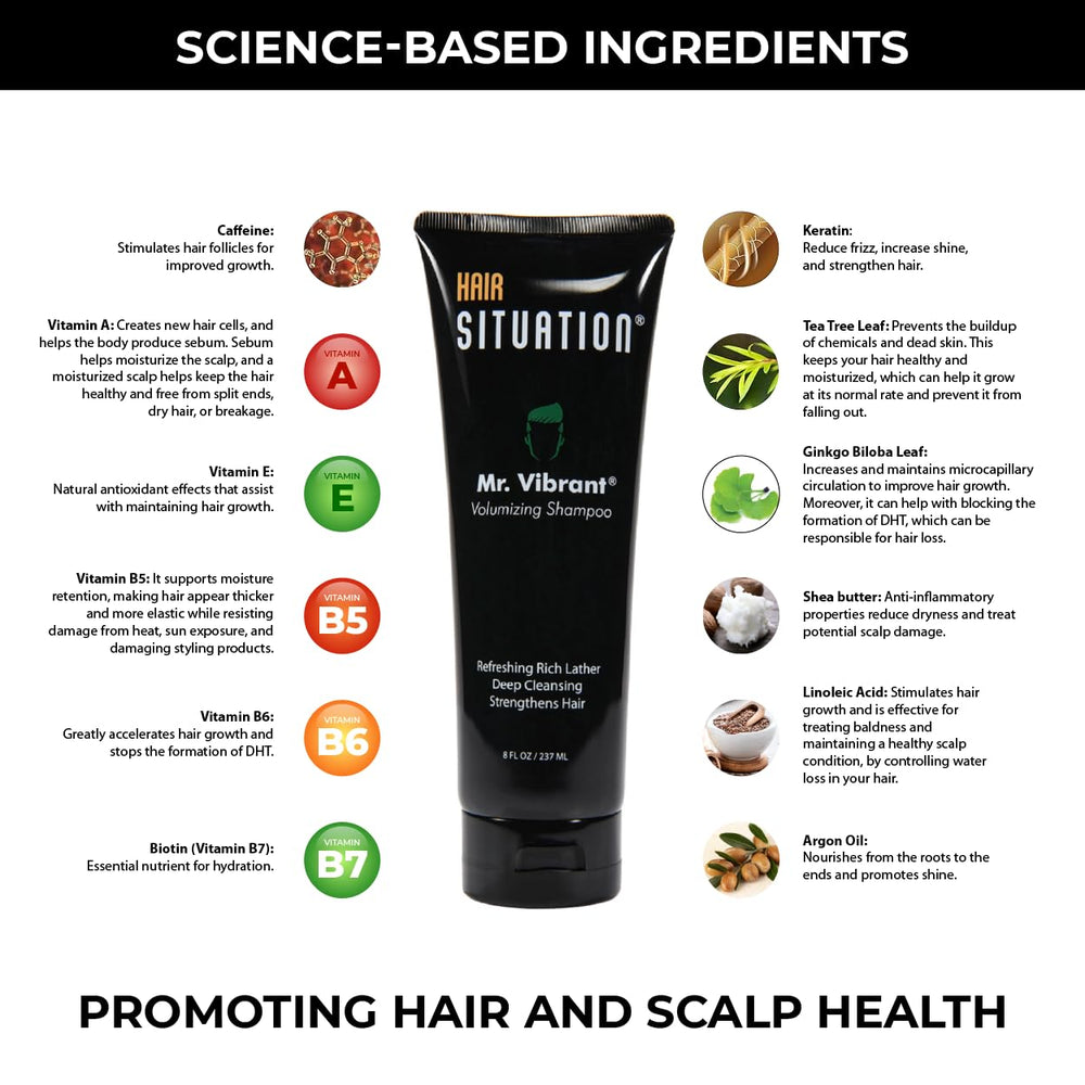 Hair Situation Volumizing Shampoo lather cleanses while lifting roots.