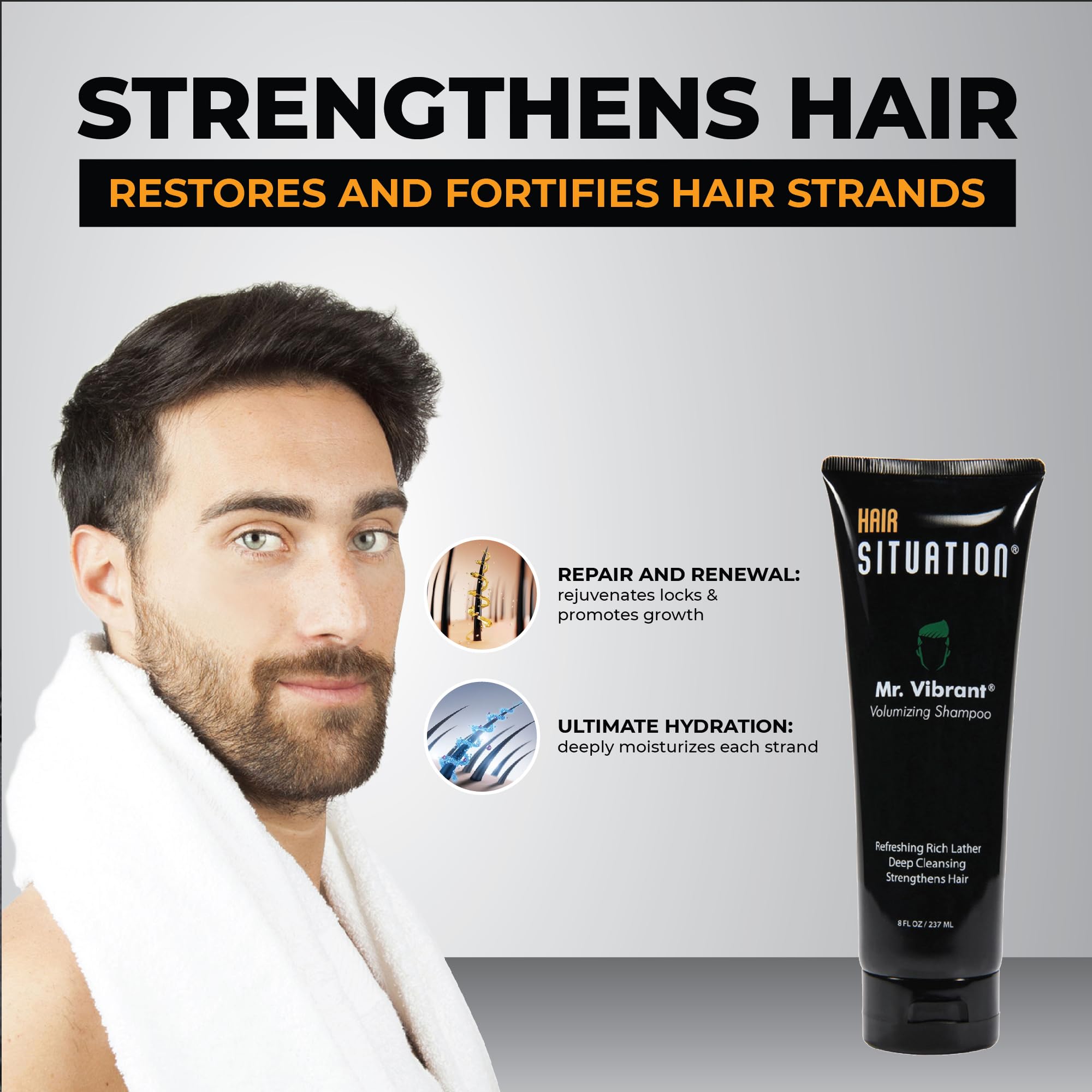 Hair Situation Volumizing Shampoo lather nourishes scalp and strengthens strands.
