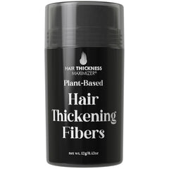 Hair Thickness Maximizer bottle pouring fibers for instant coverage