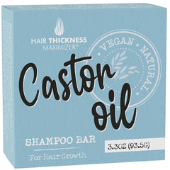 Hair Thickness Maximizer castor oil bar packaging highlights plastic-free design for eco care
